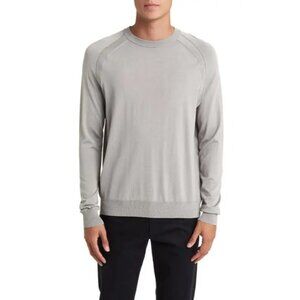 Ted Baker London Saddle Shoulder Grey Crew Neck Sweater Size 2